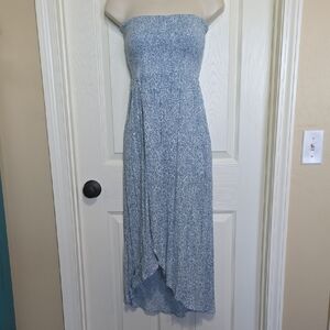 Patrons of Peace Light Blue Strapless Dress